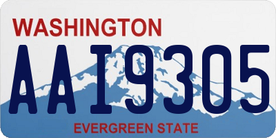 WA license plate AAI9305