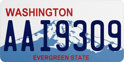 WA license plate AAI9309