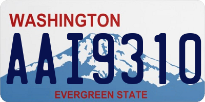 WA license plate AAI9310