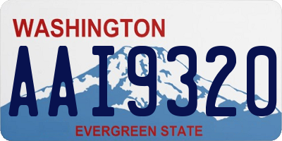 WA license plate AAI9320