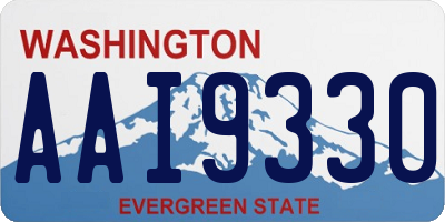 WA license plate AAI9330