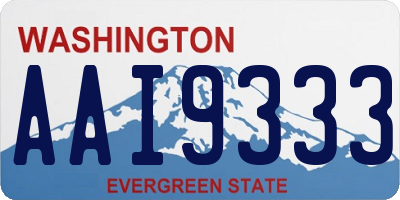 WA license plate AAI9333
