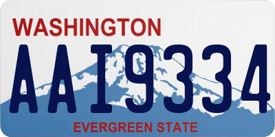 WA license plate AAI9334