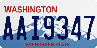 WA license plate AAI9347