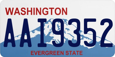 WA license plate AAI9352