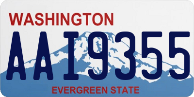 WA license plate AAI9355