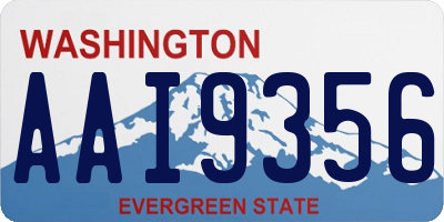 WA license plate AAI9356