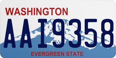 WA license plate AAI9358