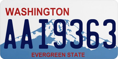 WA license plate AAI9363