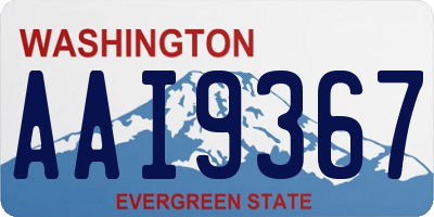 WA license plate AAI9367
