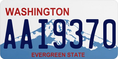WA license plate AAI9370