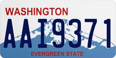 WA license plate AAI9371