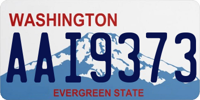 WA license plate AAI9373
