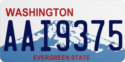 WA license plate AAI9375
