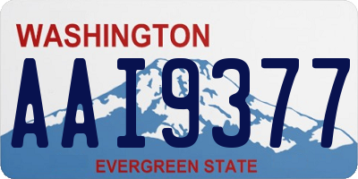 WA license plate AAI9377