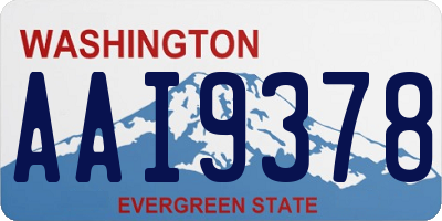 WA license plate AAI9378
