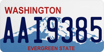 WA license plate AAI9385
