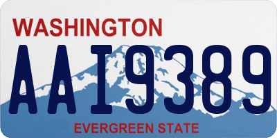 WA license plate AAI9389