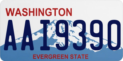 WA license plate AAI9390