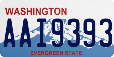 WA license plate AAI9393