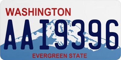 WA license plate AAI9396