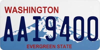 WA license plate AAI9400