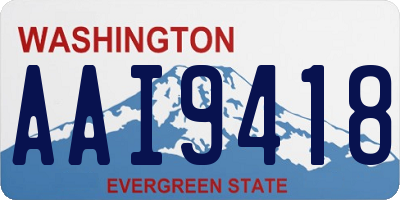 WA license plate AAI9418