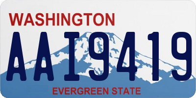 WA license plate AAI9419
