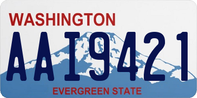 WA license plate AAI9421