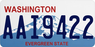 WA license plate AAI9422