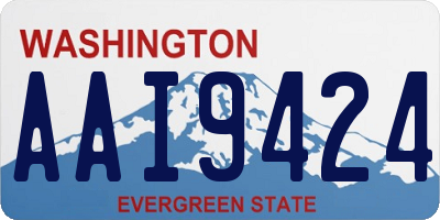 WA license plate AAI9424