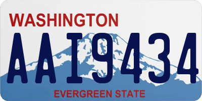 WA license plate AAI9434