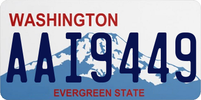 WA license plate AAI9449