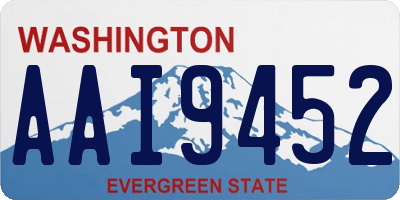 WA license plate AAI9452