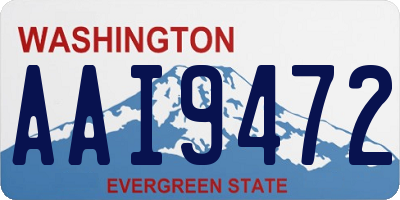 WA license plate AAI9472