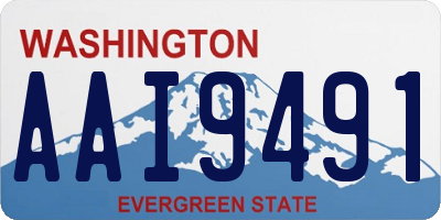 WA license plate AAI9491