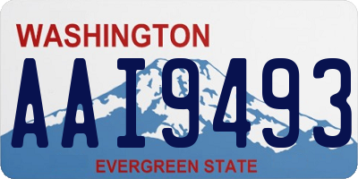 WA license plate AAI9493