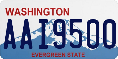 WA license plate AAI9500