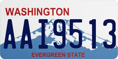 WA license plate AAI9513