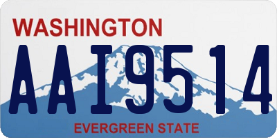 WA license plate AAI9514