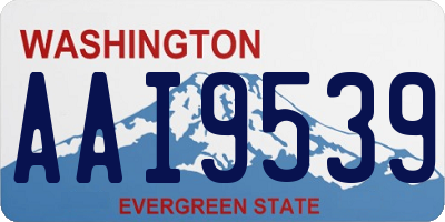 WA license plate AAI9539