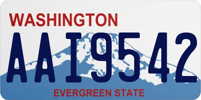 WA license plate AAI9542