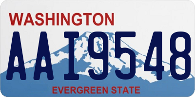 WA license plate AAI9548
