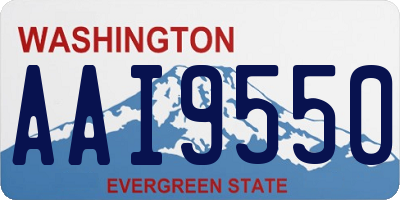 WA license plate AAI9550