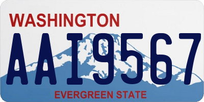 WA license plate AAI9567