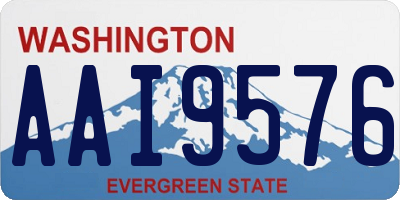 WA license plate AAI9576