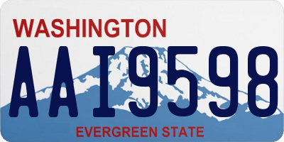 WA license plate AAI9598