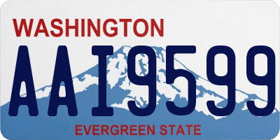 WA license plate AAI9599