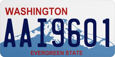 WA license plate AAI9601