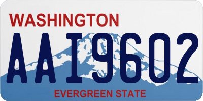 WA license plate AAI9602